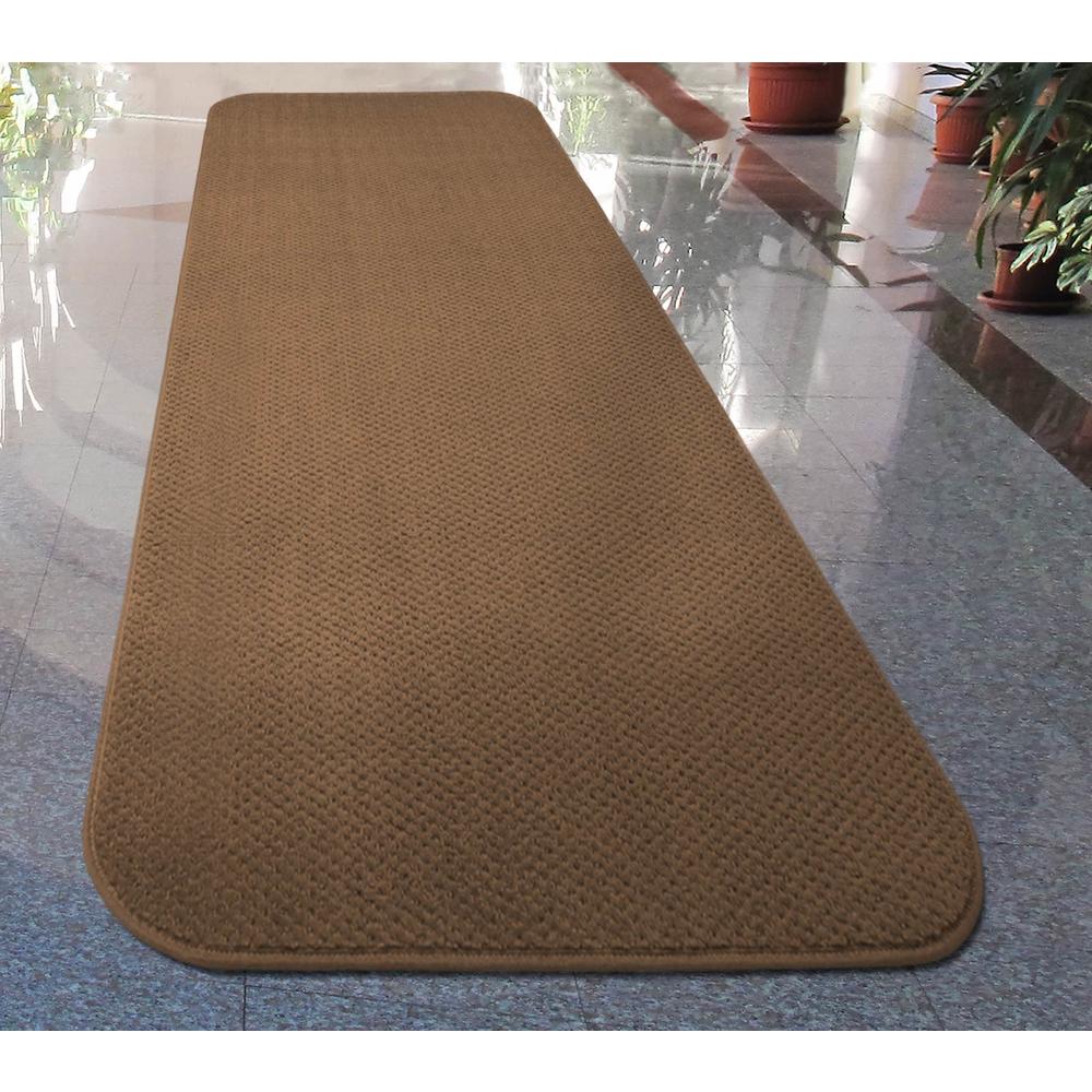 House, Home and More Skid-resistant Carpet Runner - Toffee Brown - 8 Ft. X 36 In.