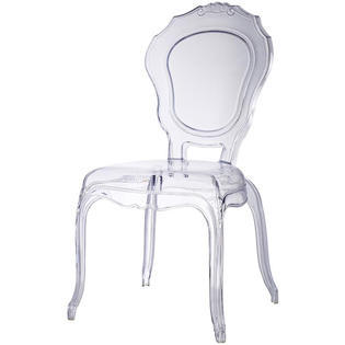 Clear Modern Contemporary Belle Style Dining Chair Ghost Side Chair Ghost Armless Chair Clear Transparent