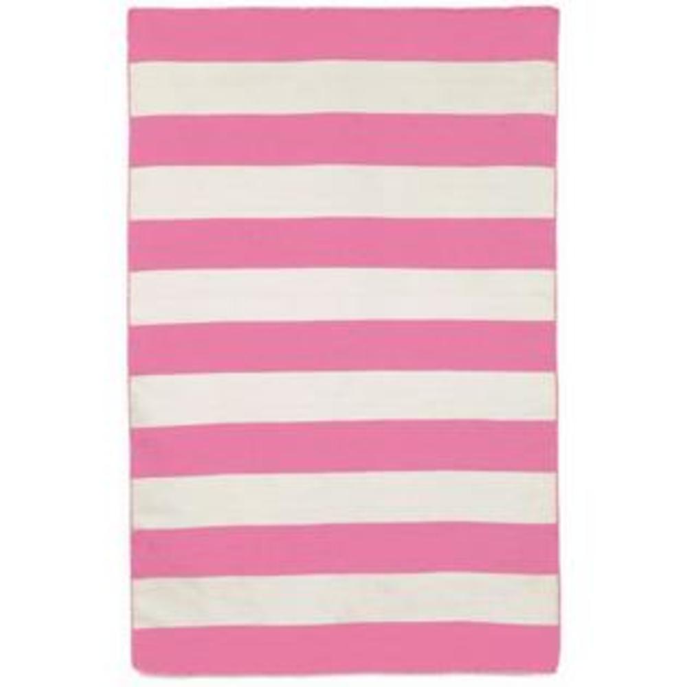 Michael Anthony Furniture Rugby Stripe Pink 42" x 66" Indoor/Outdoor Flatweave Rug