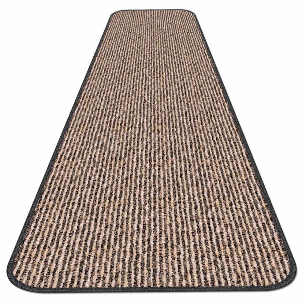 House, Home and More Skid-resistant Carpet Runner - Black Ripple - 24 Ft. X 36 In.