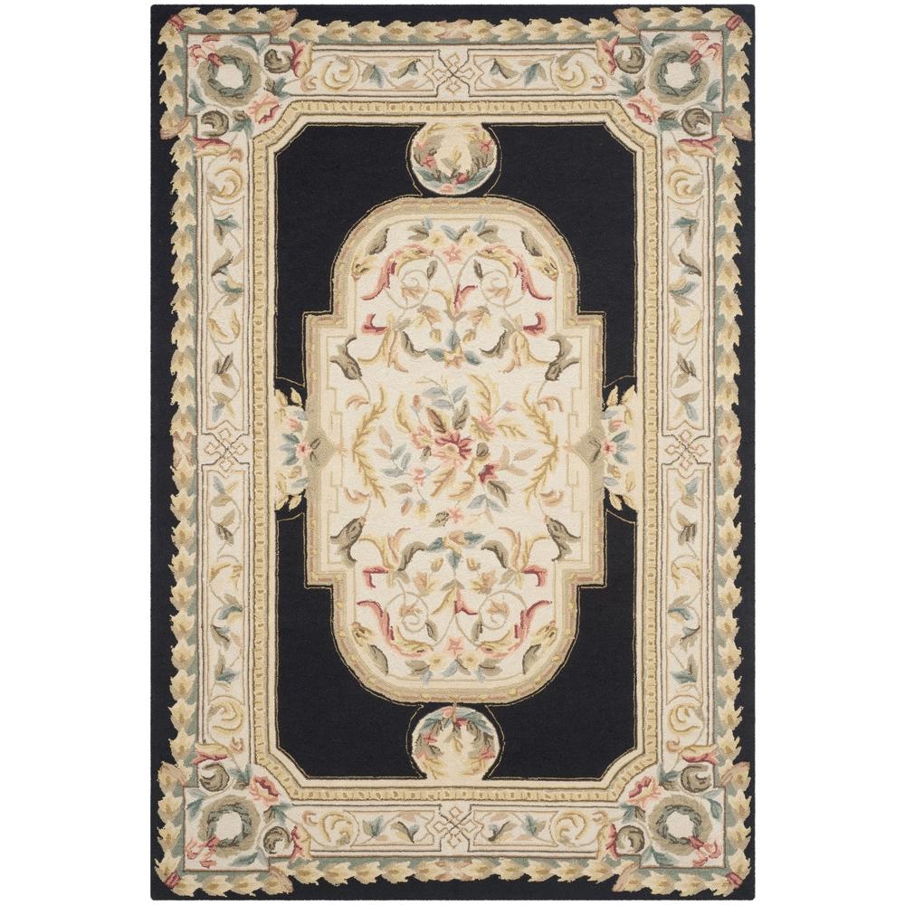 Safavieh  DuraRug 6' X 9' Hand Hooked Rug in Navy and Ivory