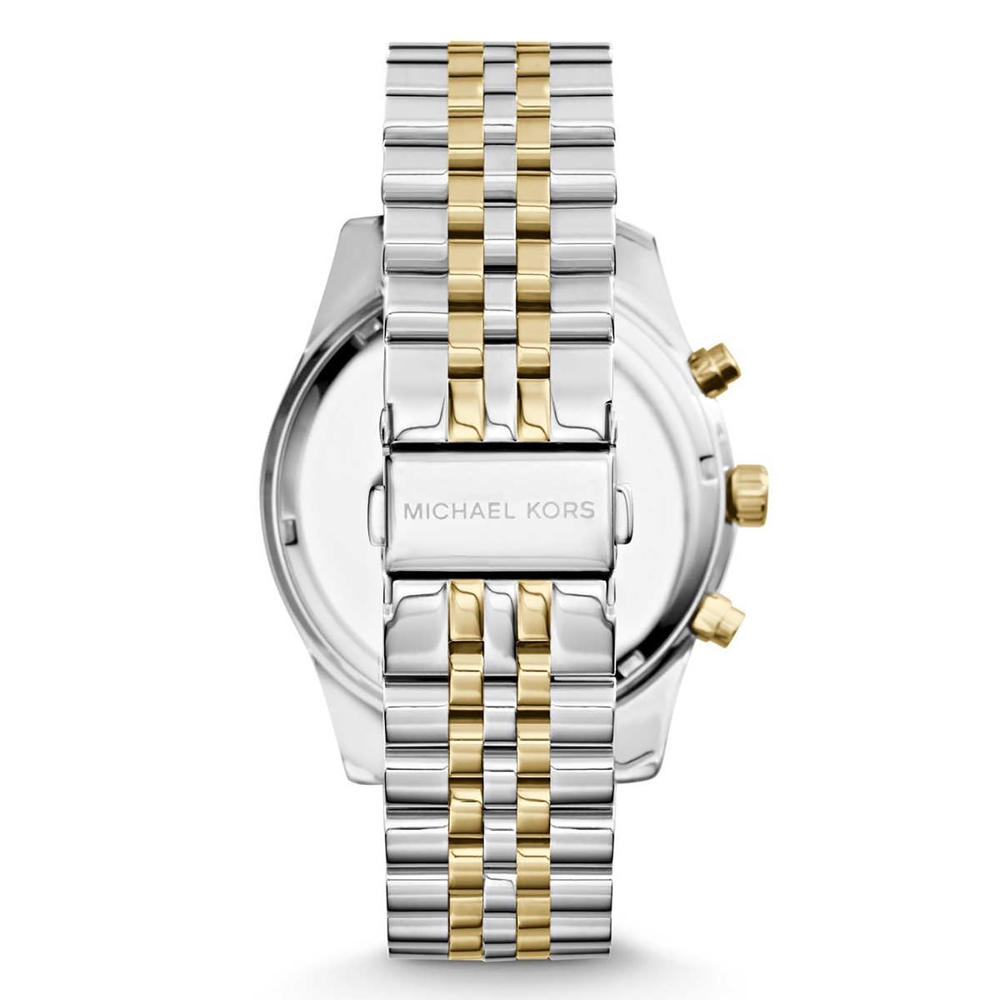 Michael Kors MK8344 Men's Lexington Stainless Steel Chronograph Watch - Silver and Gold