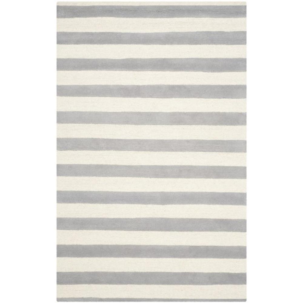 Safavieh  Cambridge 2'6" X 10' Hand Tufted Wool Rug in Gray and Ivory