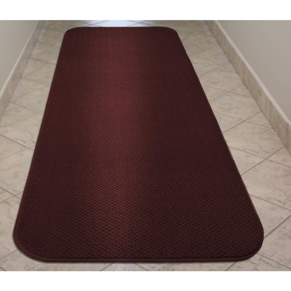 House, Home and More Skid-resistant Carpet Runner - Burgundy Red - 18 Ft. X 36 In.