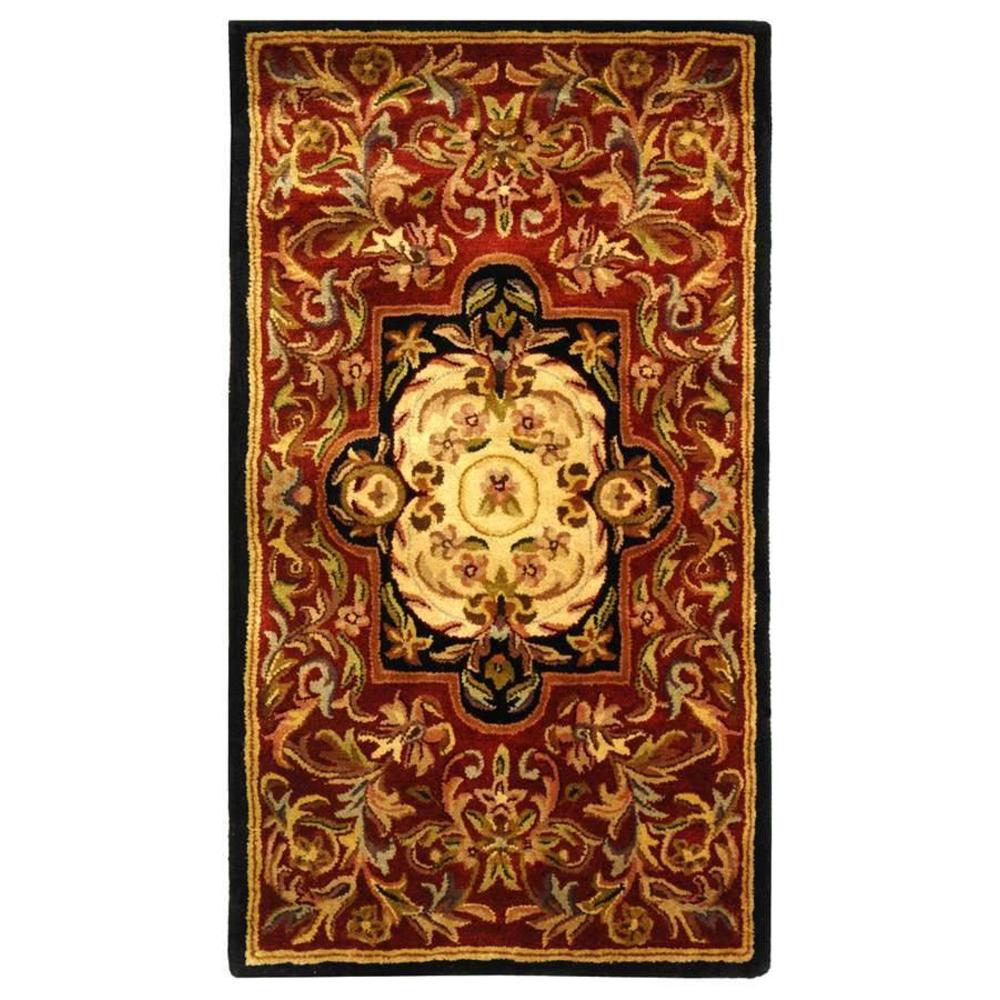 Safavieh Wool Rug with Black & Red Background (8 ft. 3 in. x 11 ft.)