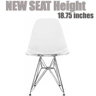 Clear Eames Replica Side Chair Wire Legs Eiffel Dining Room Chair Modern Chair No Arm Armless