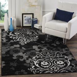 Safavieh ADR114A-10 10 x 14 ft. Large Rectangle Adirondack Power Loomed Rug&#44; Black & Silver