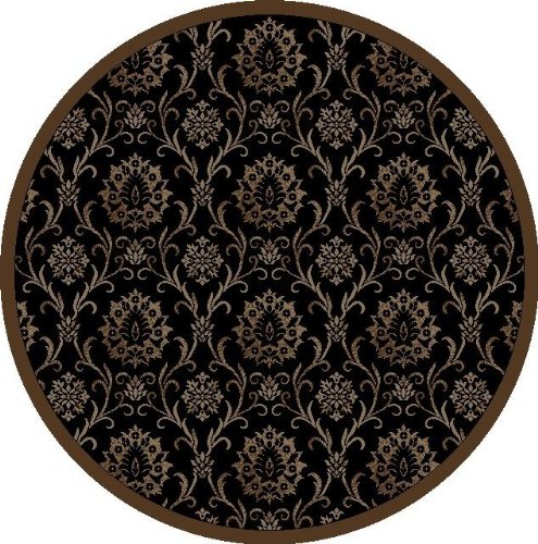 Concord Global Imports Mooresville Damask Black 2 ft. 3 in. x 7 ft. 3 in. Runner