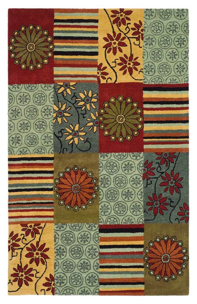 Safavieh  Handmade Soho Patchwork Multi Zealand Wool Rug (3'6 x 5'6')