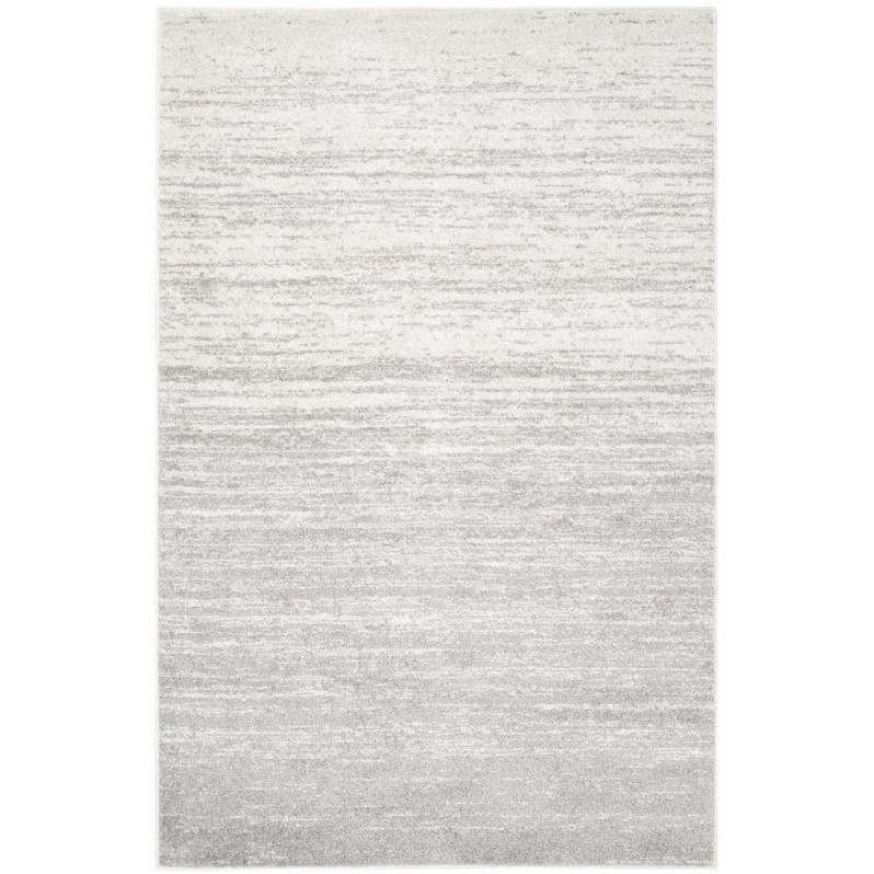 Safavieh  Adirondack Collection ADR113B Ivory and Silver Modern Area Rug 6' x 9 6', 9', Ivory/ Silver
