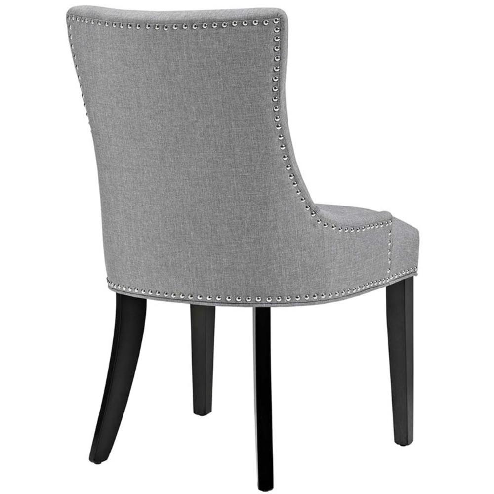 Modway  Furniture Marquis Fabric Dining Chair in Light Gray black