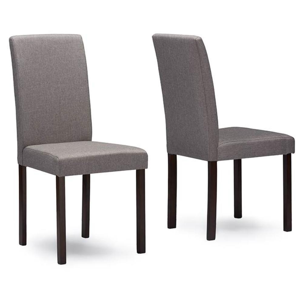 Baxton Studio Andrew Contemporary Dining Chairs - Gray (Set Of -  4, Gray