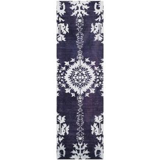 Safavieh Hand Knotted Stone Wash Deep Purple Wool Cotton Rug 8