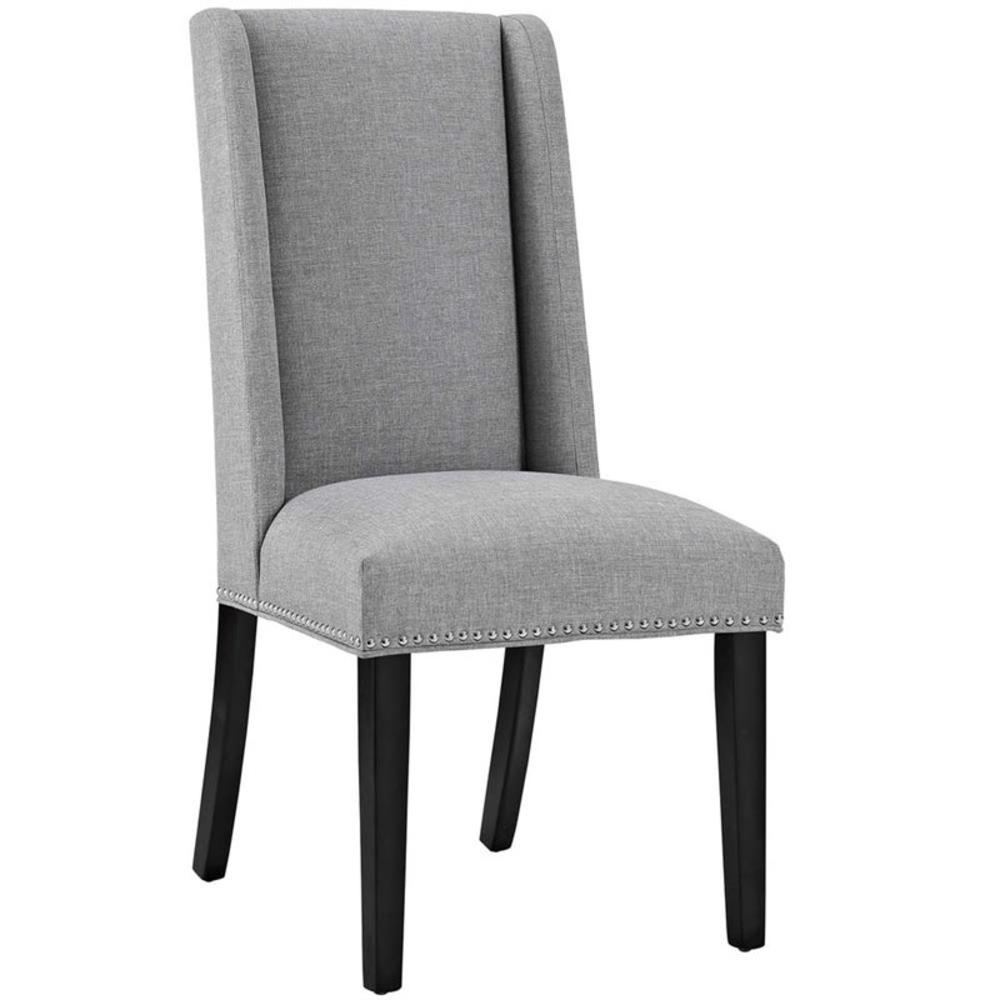 Modway  Furniture Baron Fabric Dining Chair in Light Gray