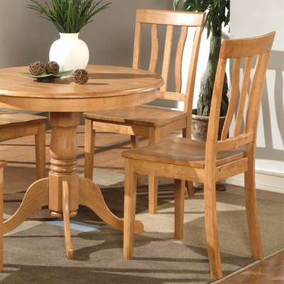 East West Furniture Set Of Antique Kitchen Dining Chair Wood Seat With Oak Finish oak, 2