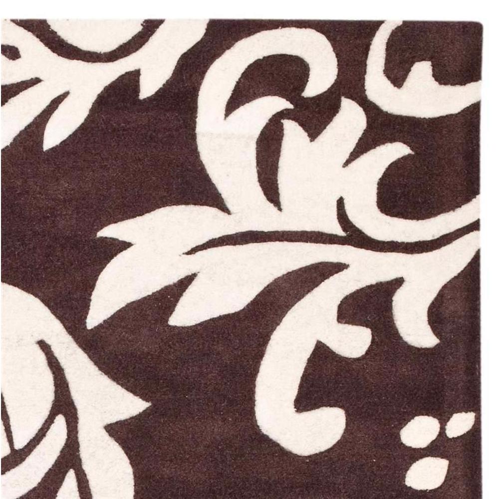 Safavieh  Soho SOH831A Rug - Tufted - Contemporary - 90" Length x 114" Width - Rectangle - Brown, Ivory - Wool