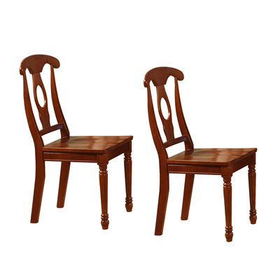 East West Furniture East West Napoleon Side Chair Set of brown, 2