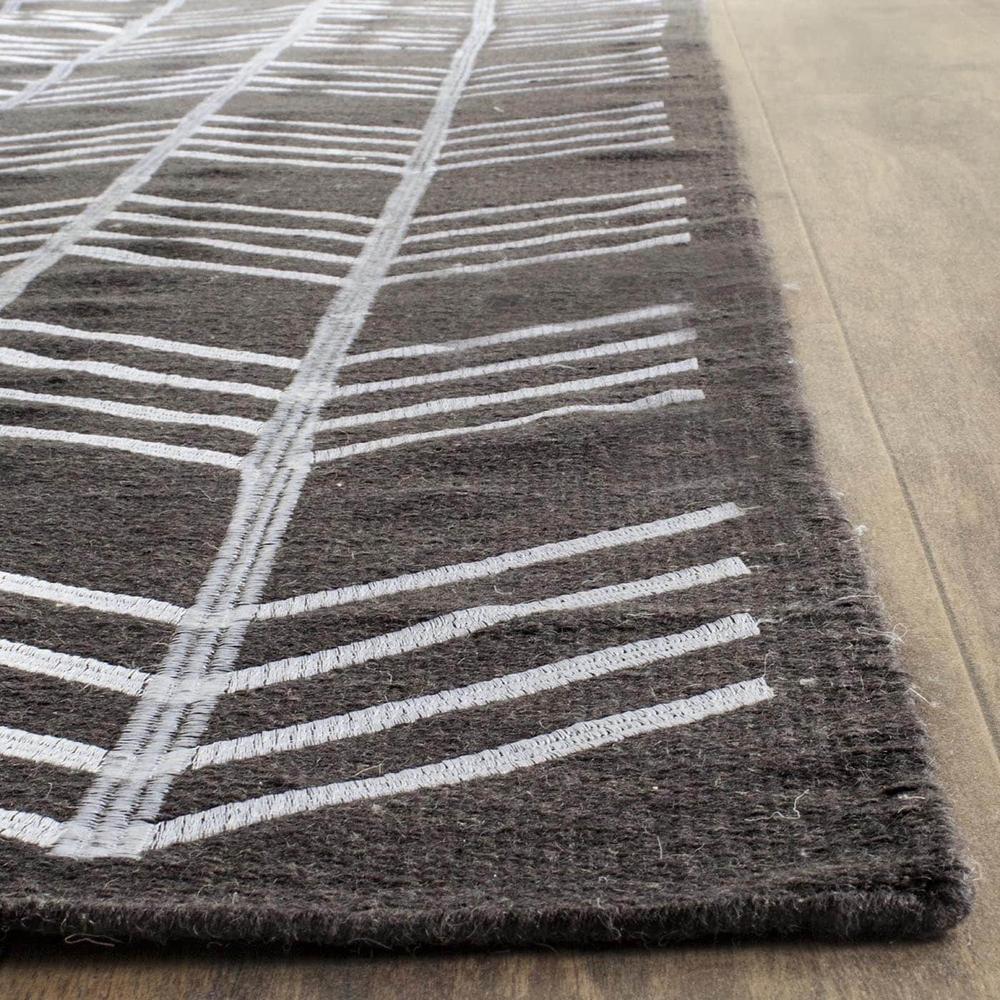 Safavieh  Hand-Woven Kilim Charcoal Wool Rug (5' x 8')