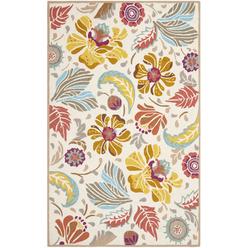 Safavieh FRS475A-8 8 x 10 ft. Large Rectangle- Indoor - Outdoor Four Seasons Ivory And Grey Hand Hooked Rug