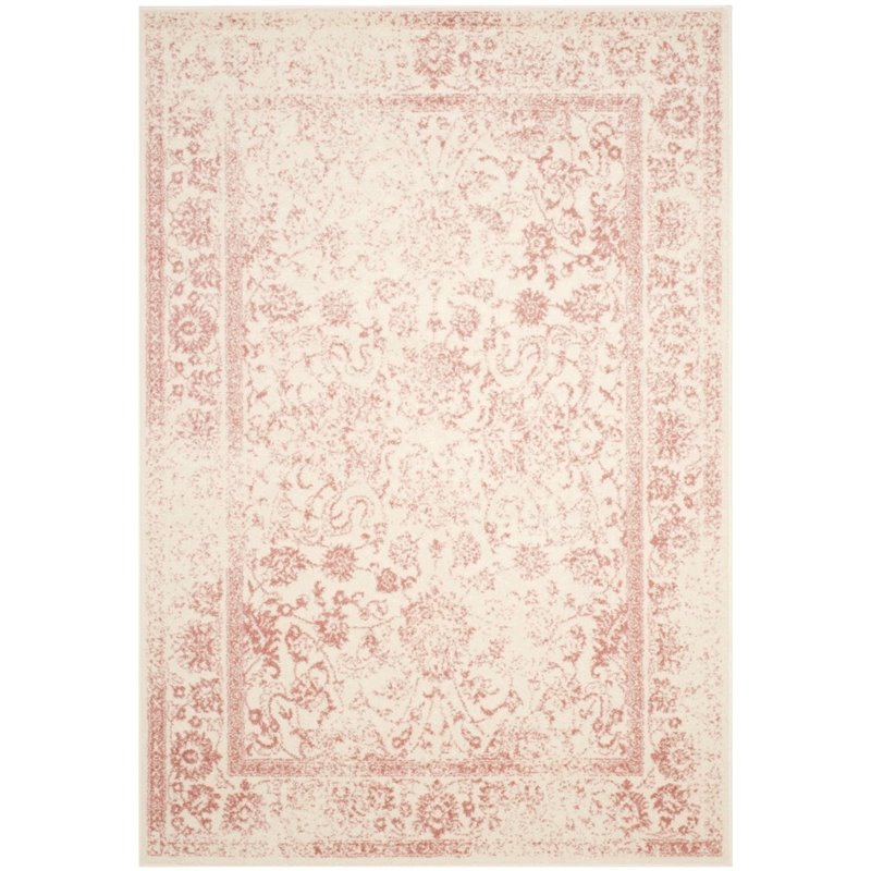 Safavieh  Adirondack Collection ADR109H Ivory and Rose Oriental Vintage Area Rug 8' x 10 8', 10', Ivory/ Rose