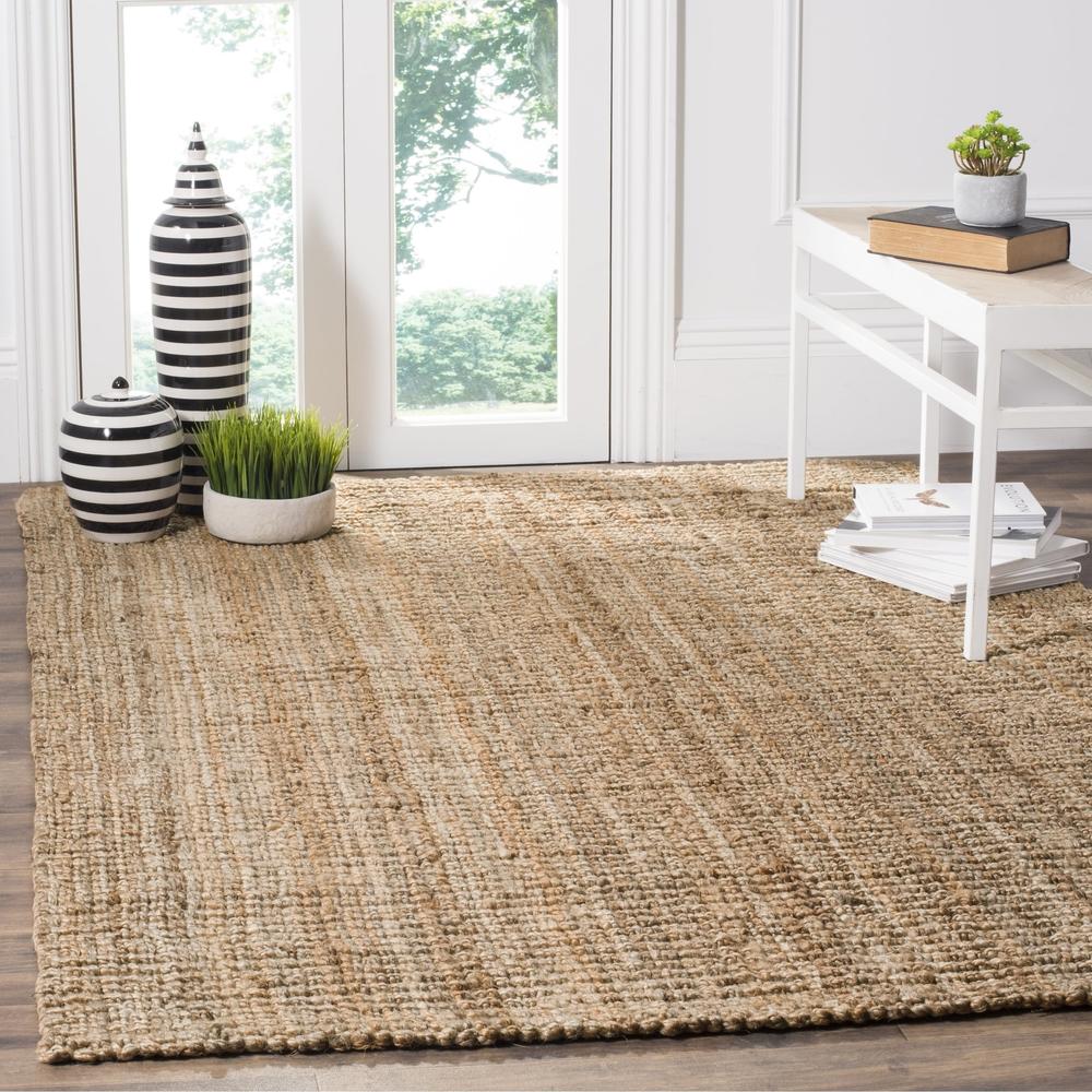 Safavieh  Casual Natural Fiber Hand-Woven Natural Accents Chunky Thick Jute Rug (