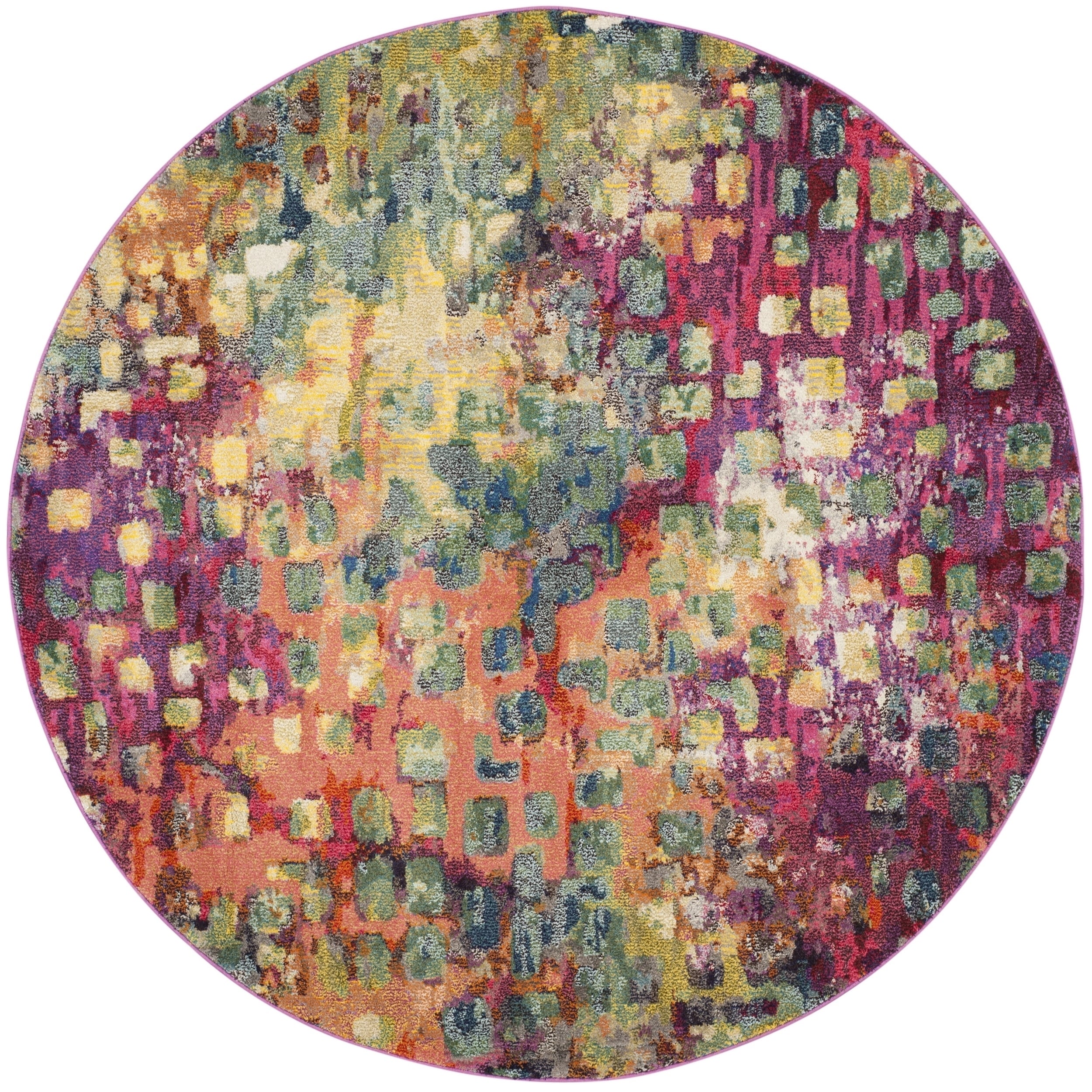 Safavieh Monaco Collection Mnc225d Modern Abstract Watercolor Pink