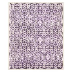 Safavieh CAM123K-9 9 x 12 ft. Large Rectangle Transitional Cambridge- Purple and Ivory Hand Tufted Rug