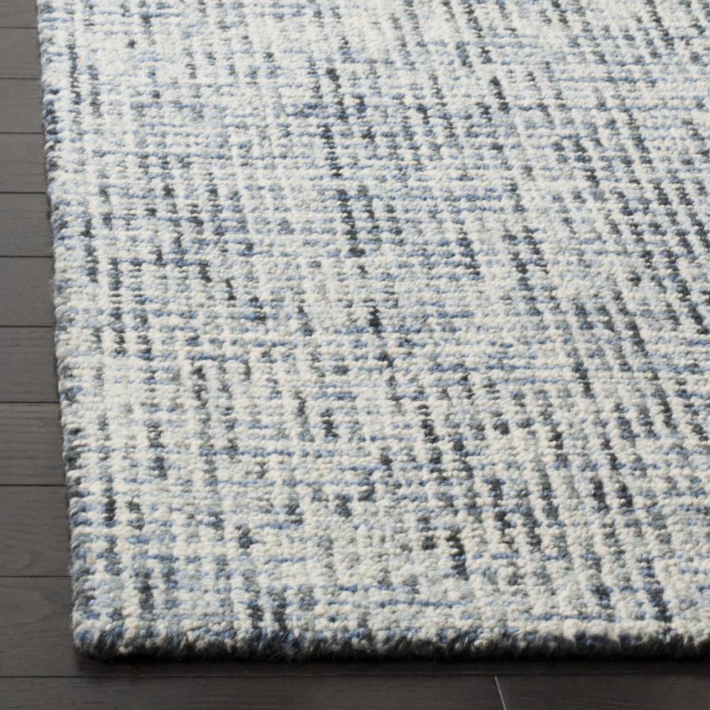 Safavieh  Handmade Modern Abstract Blue / Charcoal Wool Rug (8' x 10')