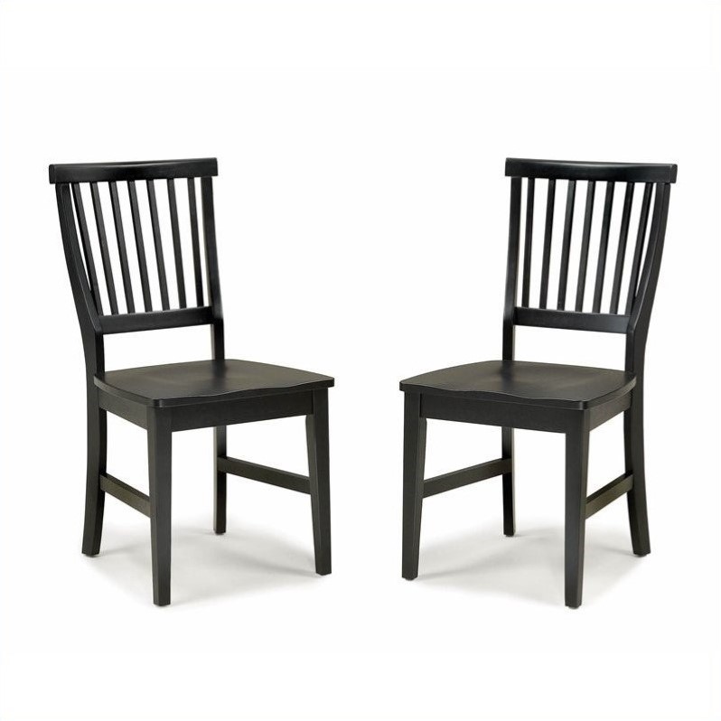 Home Styles  Dining Side Chair Ebony Finish 2PK