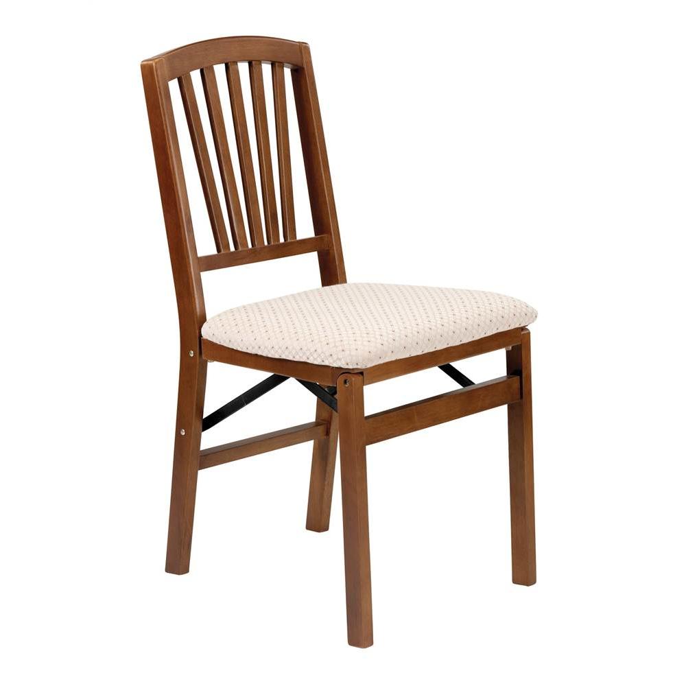 Stakmore Co Slat Back Folding Chair in Warm Fruitwood Finish - Set of brown, 2
