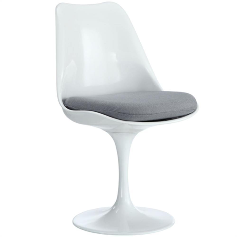 Modway  1 Lippa Gloss with Gray Cushion Side Chair white
