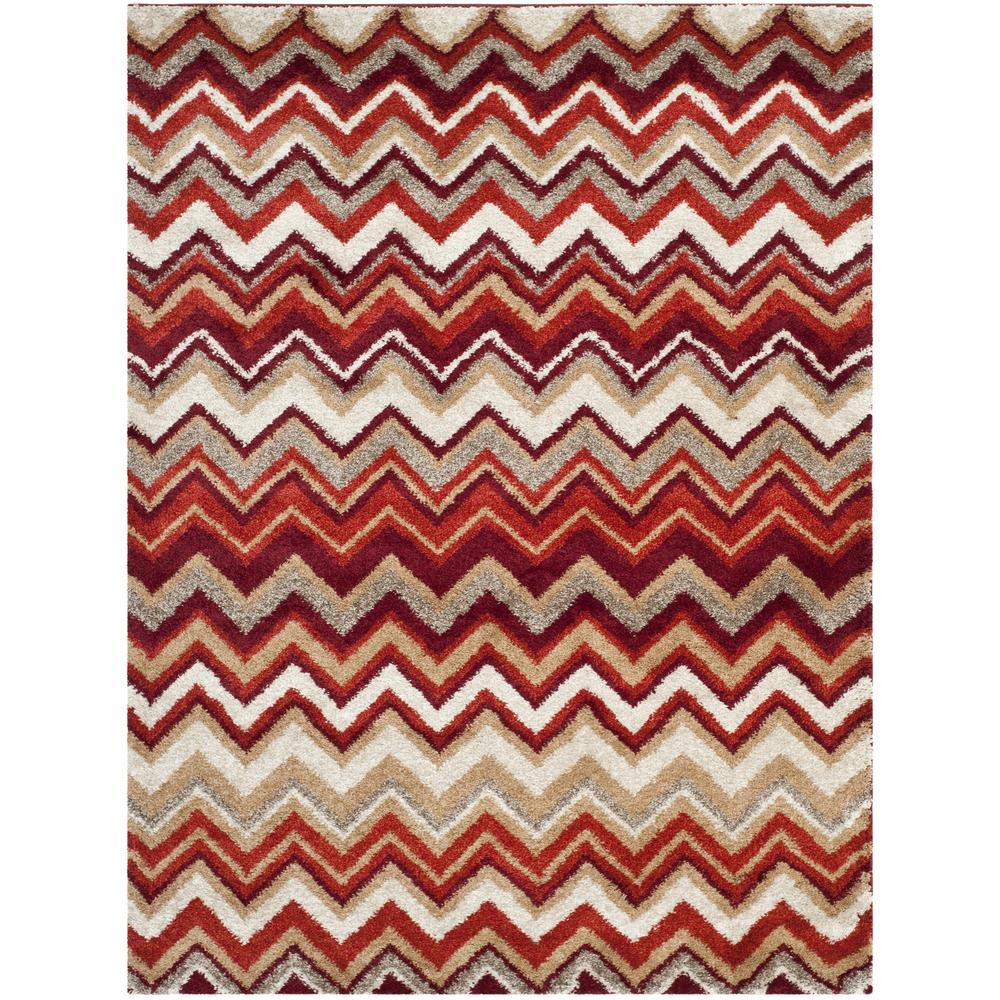 Safavieh  Tahoe Collection TAH477B Beige and Terracotta Area Rug 4' x 6 0