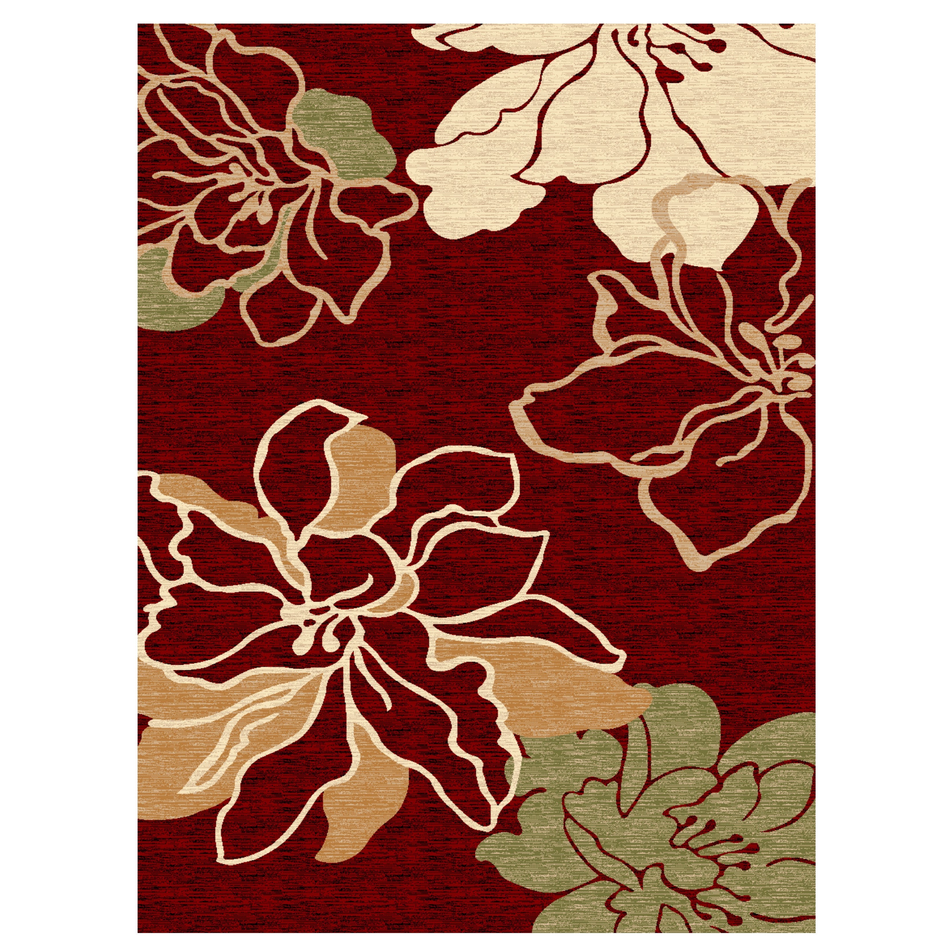 Linon Home Decor Products Inc Trio Cream Charcoal 8 X 10 Rug