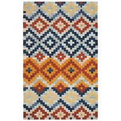 Safavieh HK726A-5 5 ft. 3 in. x 8 ft. 3 in. Medium Rectangle Transitional Chelsea Multi Color Hand Hooked Rug