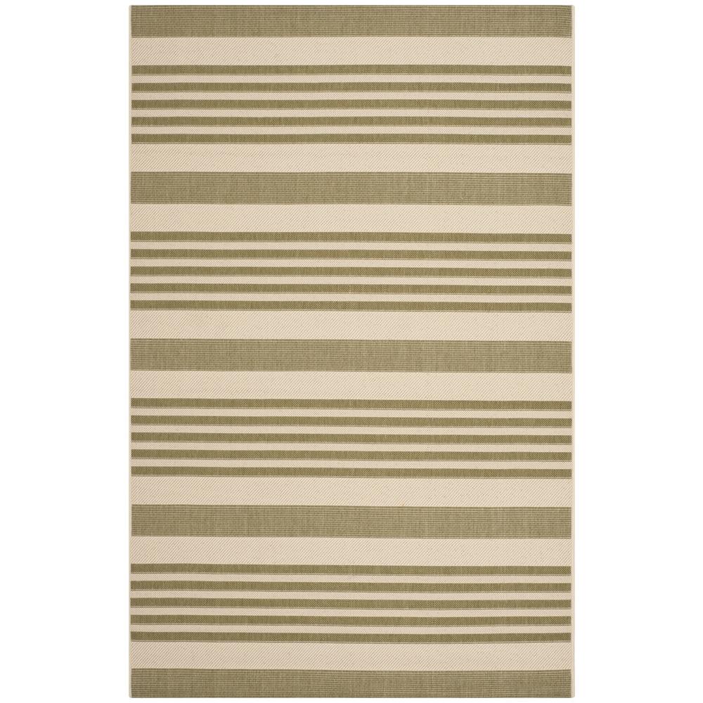Safavieh  Courtyard Green and Beige Rectangular: 6 Ft.7 In. x 9 Ft.6 In. Rug 6 ft.7 in., 9 ft.6 in.