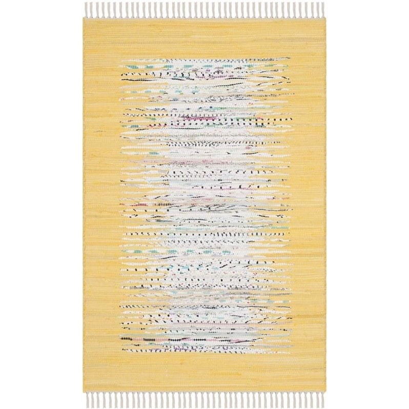 Safavieh Montauk Ivory and Yellow Contemporary Area Rug, 2'6" x 4'