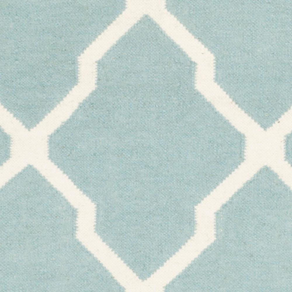 Safavieh  Hand-woven Moroccan Reversible Dhurrie Light Blue Wool Rug (6' Square)