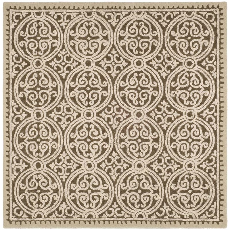 Safavieh  Cambridge Tan and Multi-Colored Square: 10 Ft. x 10 Ft. Rug 10 ft., 10 ft