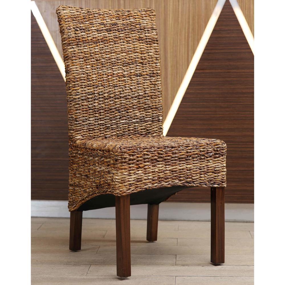 International Caravan  Gaby Woven Banana Dining Chair (Set of brown, 2