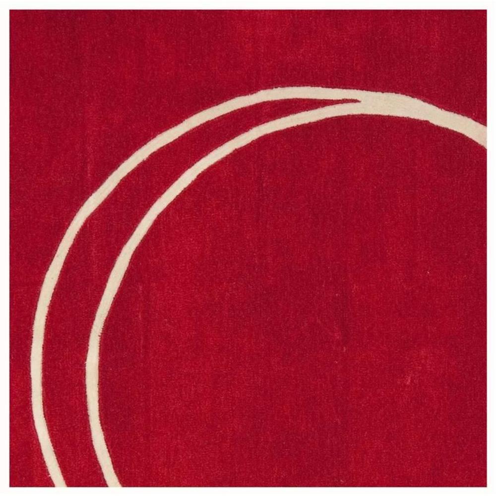 Safavieh Handmade Rodeo Drive Circle of Life Red/ Ivory N.Z. Wool Rug (8' Square)