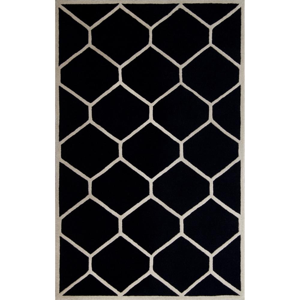 Safavieh  Handmade Moroccan Cambridge Black/ Ivory Wool Rug (6' x 9') 6