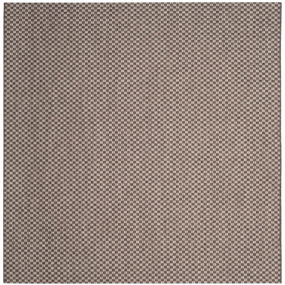 Safavieh  Courtyard Light Brown and Light Gray Square: 6 Ft. 7-Inch x 6 Ft. 7-Inch Rug