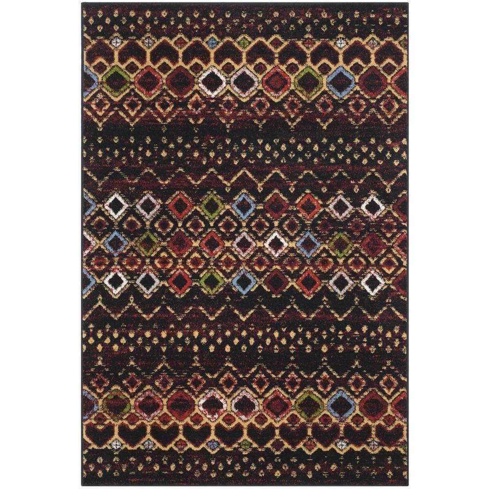 Safavieh  Amsterdam Bohemian Black / Multicolored Rug (9' x 12')