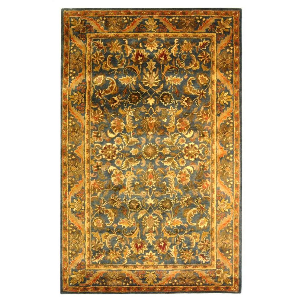 Safavieh Antiquities Majesty Blue/Gold Rug - Size: Oval x 4'6", 6'6"