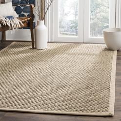 Safavieh NF114A-4 Natural Fiber 4 ft. x 6 ft. Power Loomed Small Rectangle Rug - Natural-Beige