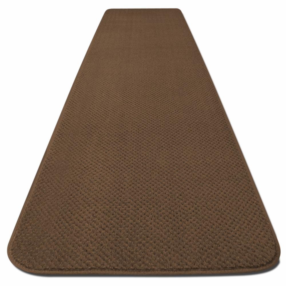 House, Home and More Skid-resistant Carpet Runner - Toffee Brown - Many Other Sizes to Choose From 18 ft., 27 in.