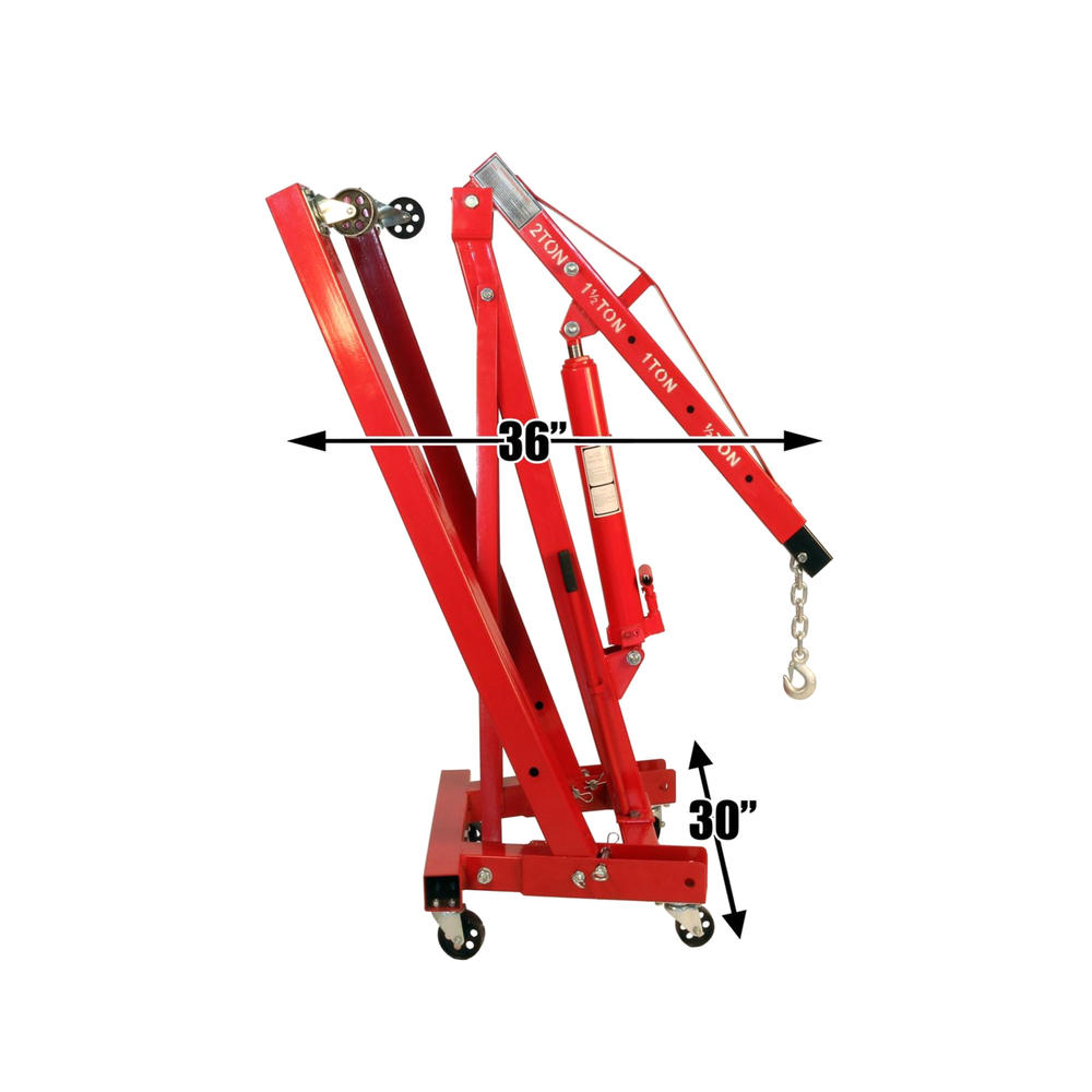 Dragway Tools LD3012 2T Folding Shop Crane - Cherry Picker