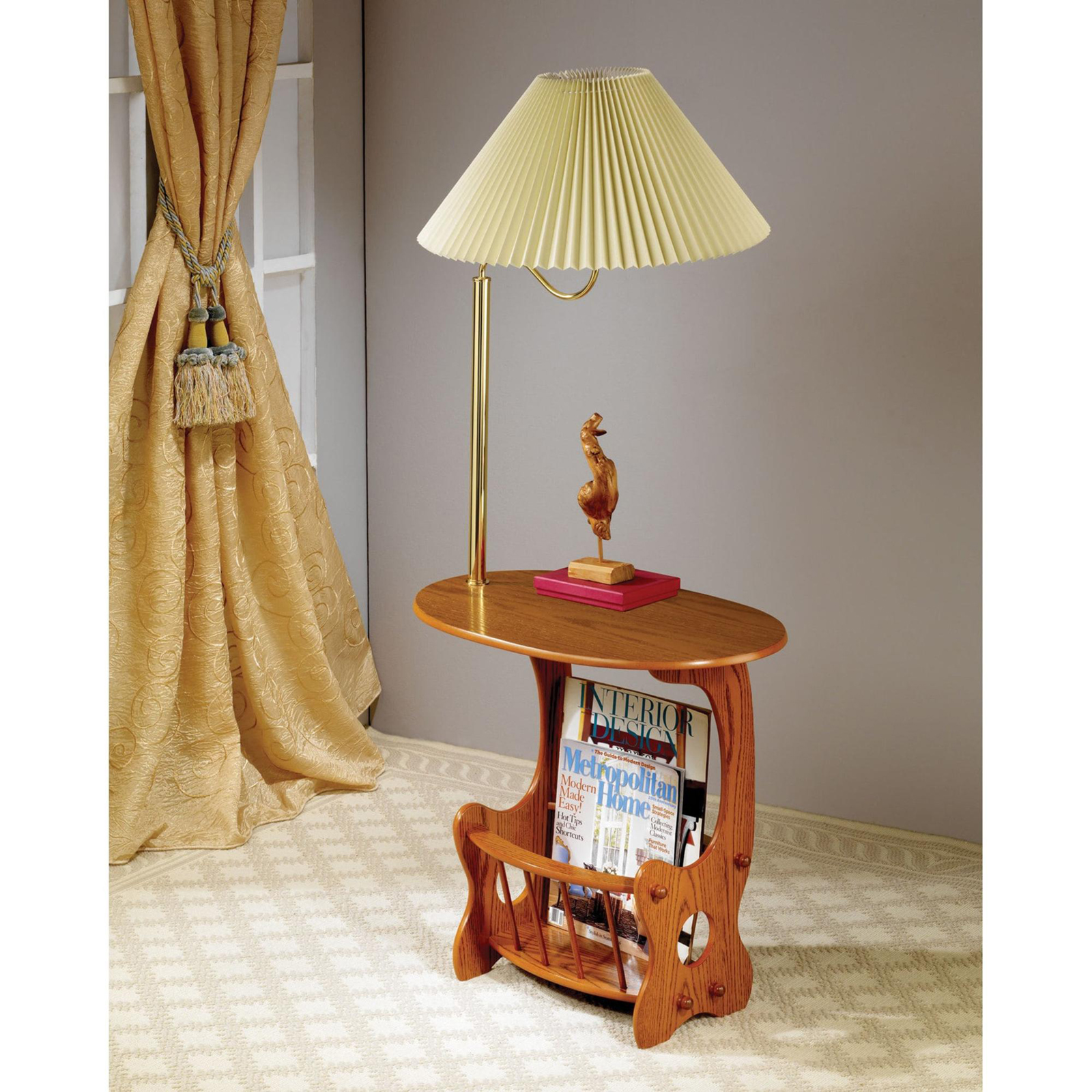 table with built in lamp