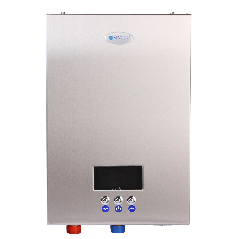 Marey Heater Corp ECO180  18kW Electric Tankless Water Heater with LCD Panel – Gray