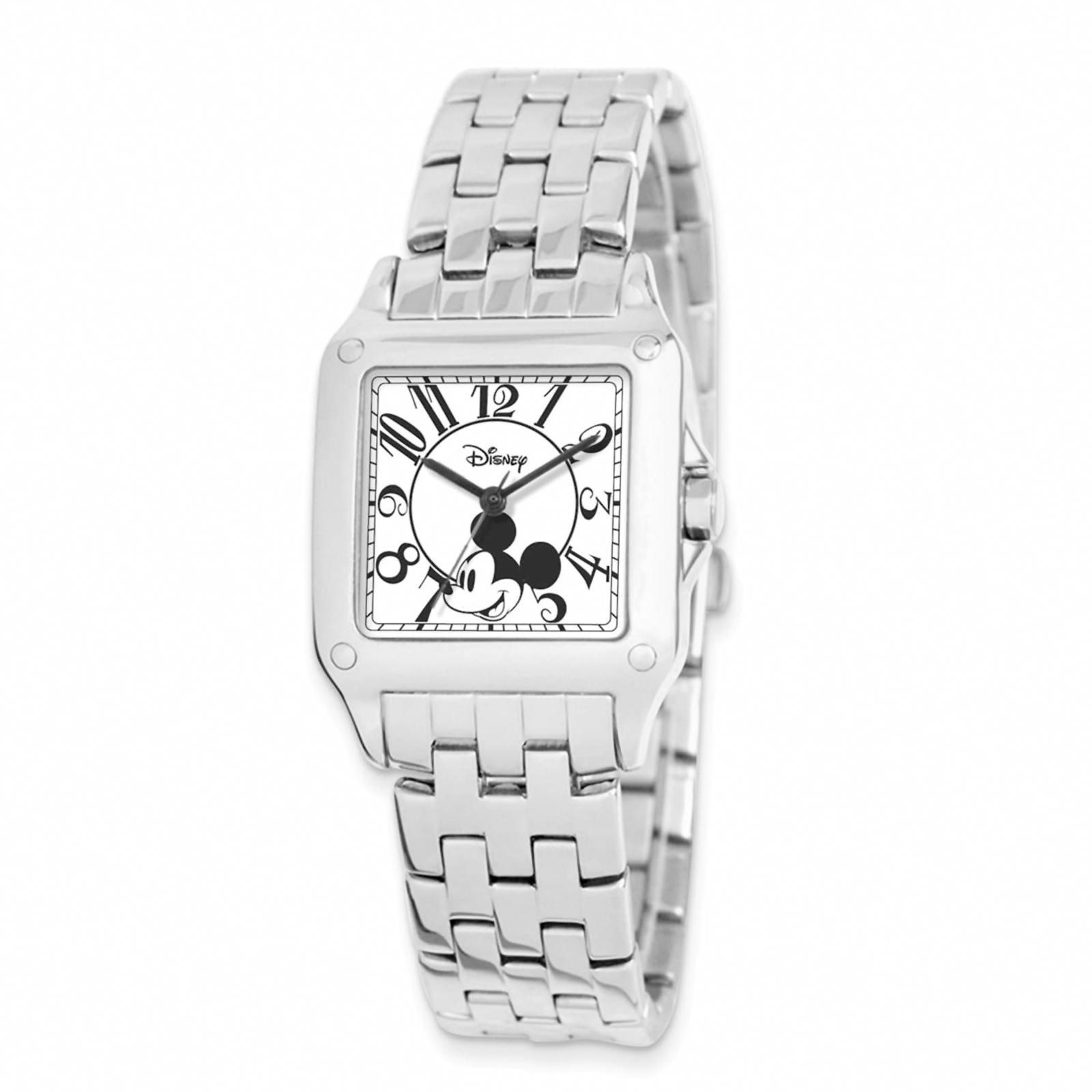 Disney XWA4393 Men's Stainless Steel Square Mickey Mouse Watch - Silver